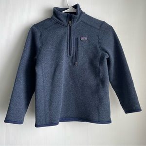 Patagonia boys blue full zip better sweater jacket kids size small 7-8